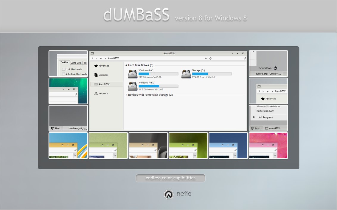 dUMBaSS v8 - темы рабочего стола windows 8